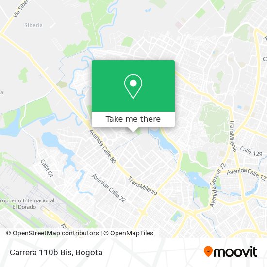 Mapa de Carrera 110b Bis