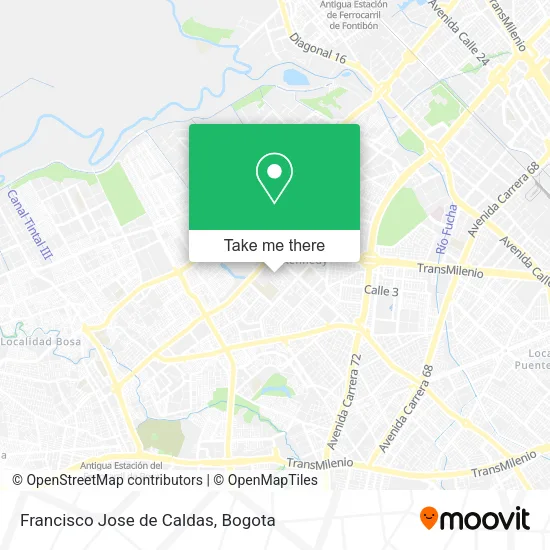 Francisco Jose de Caldas map