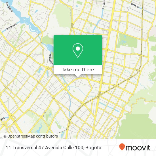 11 Transversal 47 Avenida Calle 100 map