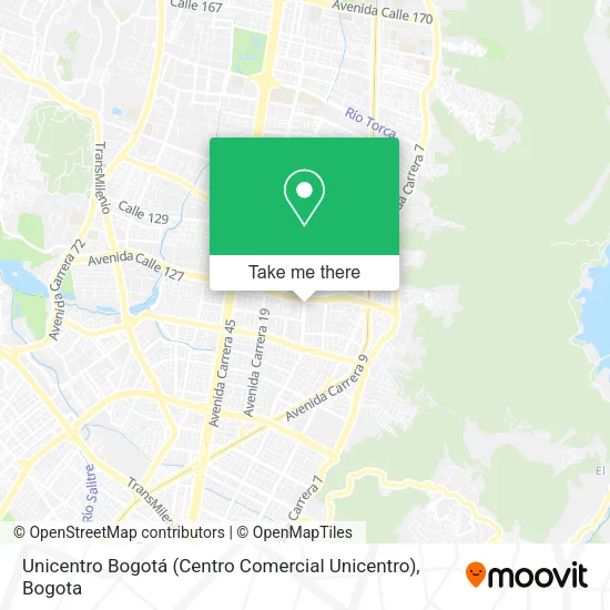 Mapa de Unicentro Bogotá (Centro Comercial Unicentro)