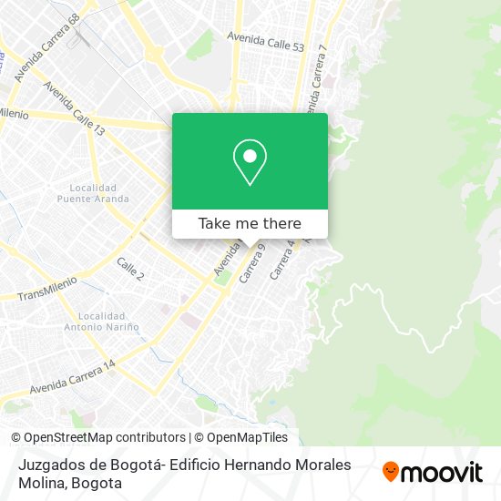 Mapa de Juzgados de Bogotá- Edificio Hernando Morales Molina