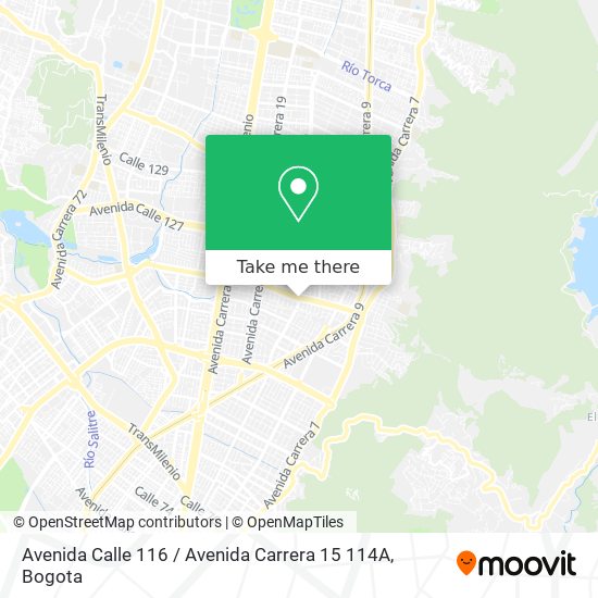 Avenida Calle 116 / Avenida Carrera 15 114A map