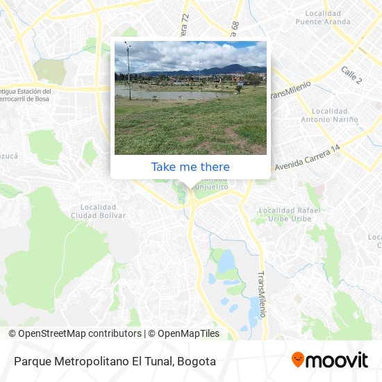 Parque Metropolitano El Tunal map