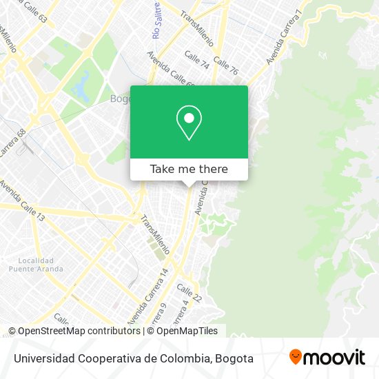Universidad Cooperativa de Colombia map