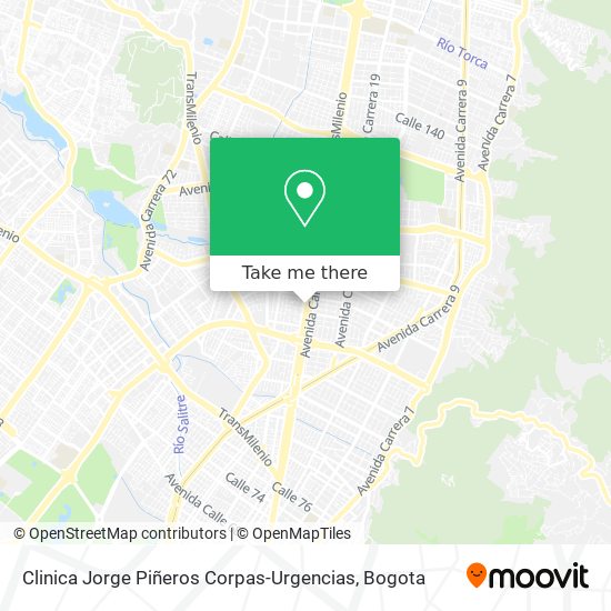 Clinica Jorge Piñeros Corpas-Urgencias map