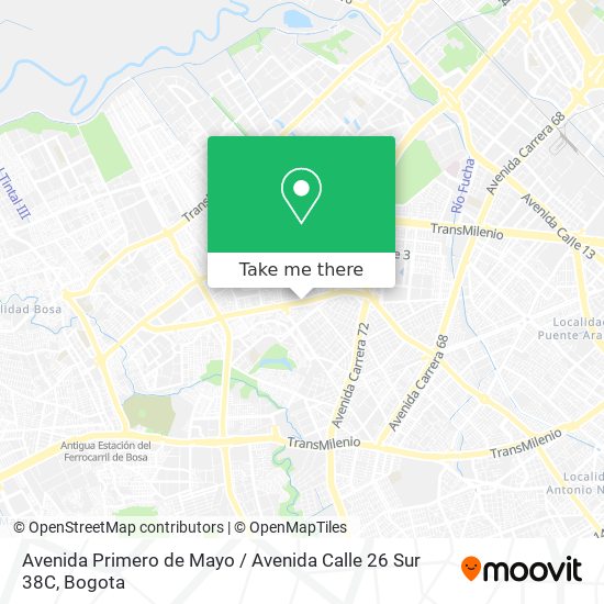 Avenida Primero de Mayo / Avenida Calle 26 Sur 38C map
