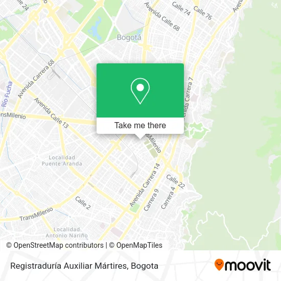 Registraduría Auxiliar Mártires map