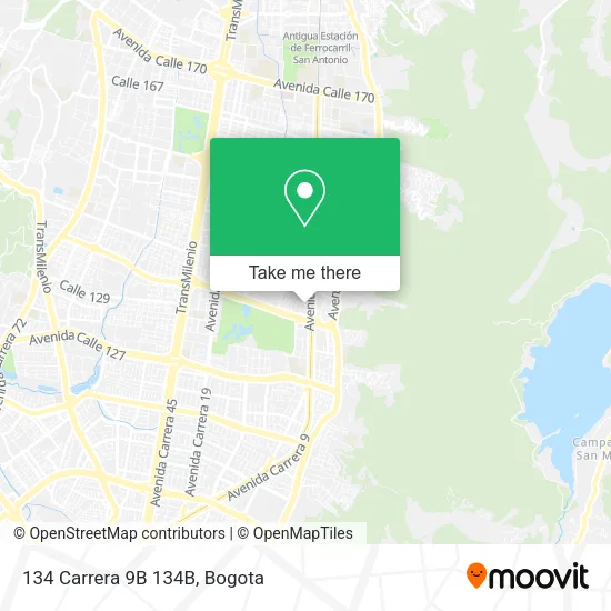 134 Carrera 9B 134B map