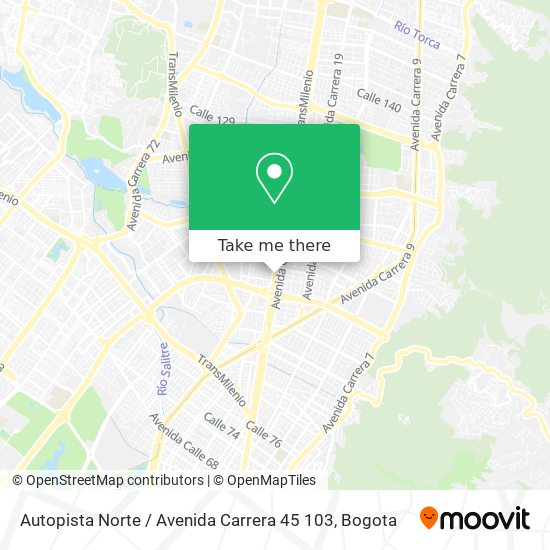 Autopista Norte / Avenida Carrera 45 103 map