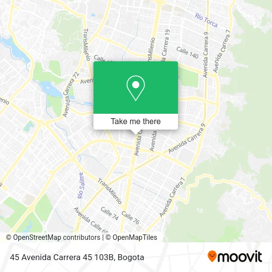 45 Avenida Carrera 45 103B map