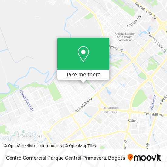 Mapa de Centro Comercial Parque Central Primavera