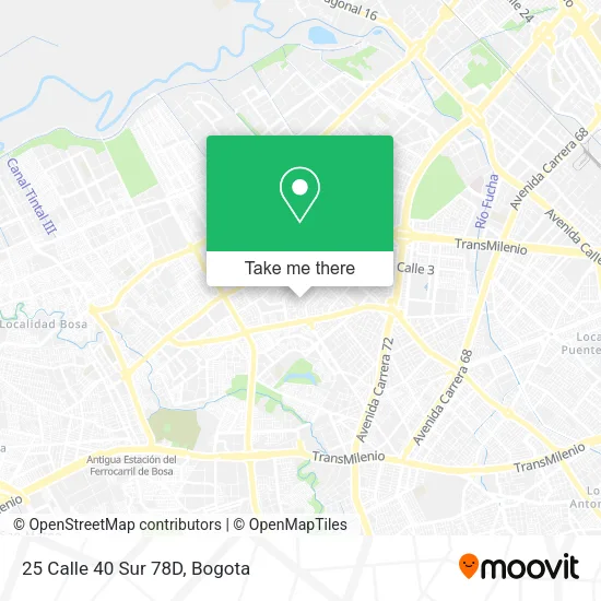 Mapa de 25 Calle 40 Sur 78D