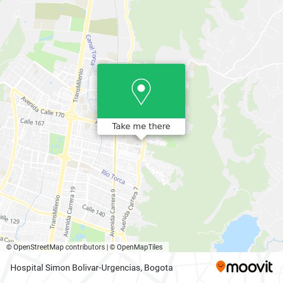 Hospital Simon Bolivar-Urgencias map