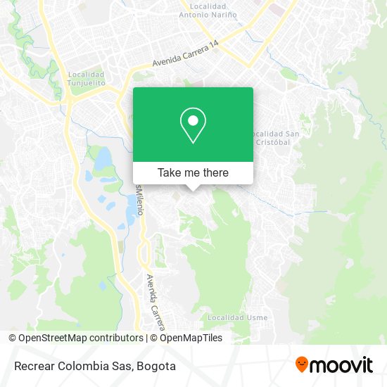 Mapa de Recrear Colombia Sas