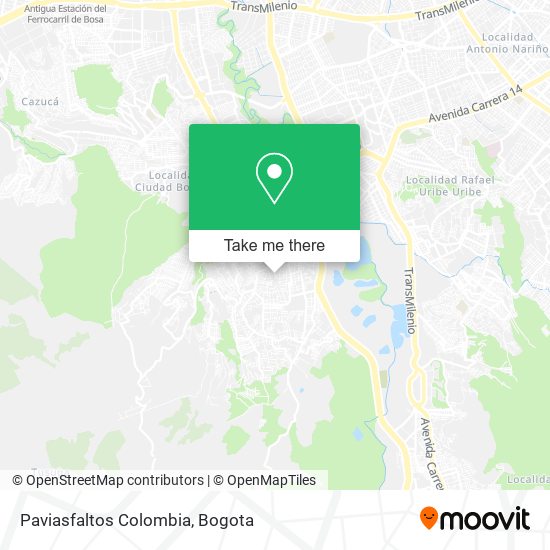 Mapa de Paviasfaltos Colombia