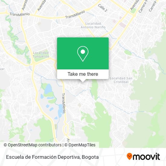 Mapa de Escuela de Formación Deportiva