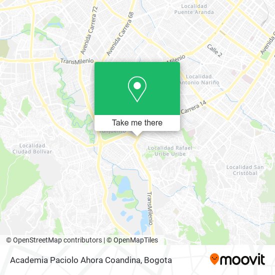 Academia Paciolo Ahora Coandina map