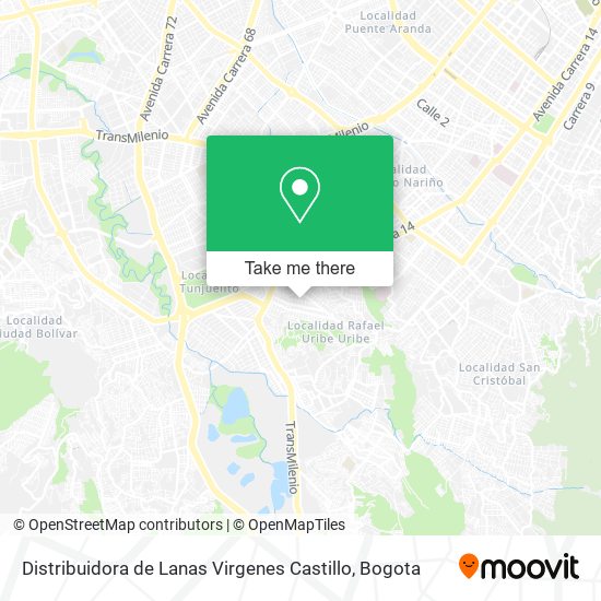 Distribuidora de Lanas Virgenes Castillo map