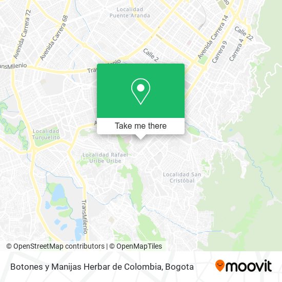 Botones y Manijas Herbar de Colombia map