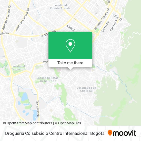 Droguería Colsubsidio Centro Internacional map