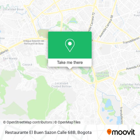 Mapa de Restaurante El Buen Sazon Calle 68B