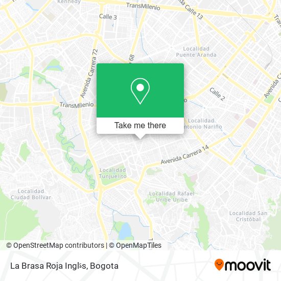 Mapa de La Brasa Roja Inglةs