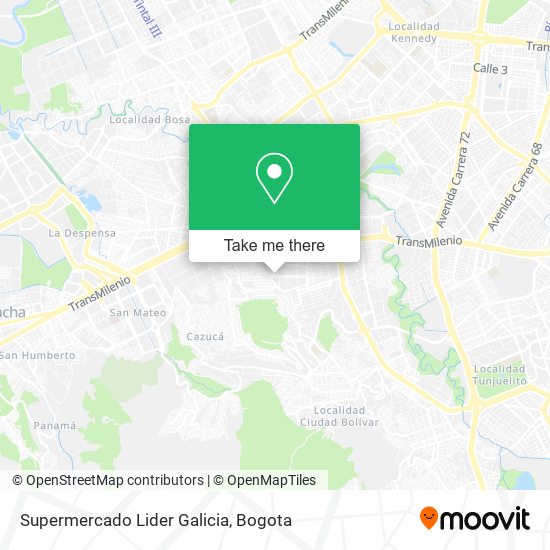 Supermercado Lider Galicia map