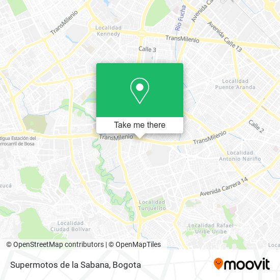 Supermotos de la Sabana map