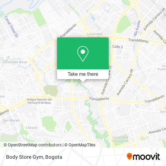 Mapa de Body Store Gym