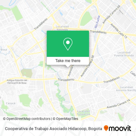 Mapa de Cooperativa de Trabajo Asociado Hidacoop