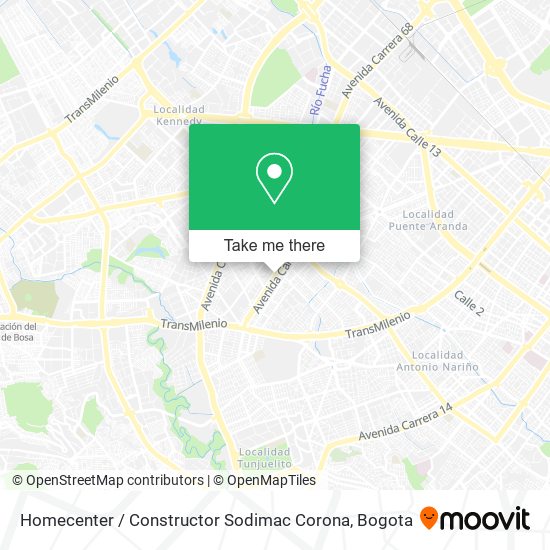 Homecenter / Constructor Sodimac Corona map