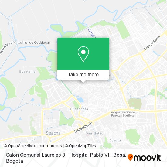 Salon Comunal Laureles 3 - Hospital Pablo VI - Bosa map