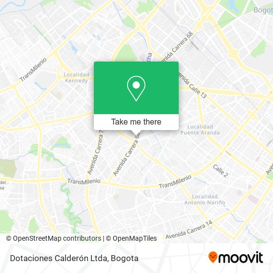 Dotaciones Calderón Ltda map