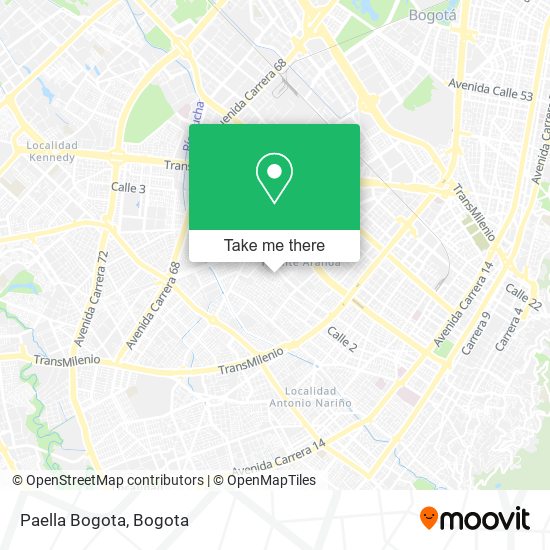 Paella Bogota map
