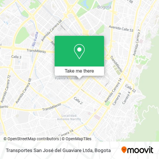 Transportes San José del Guaviare Ltda map