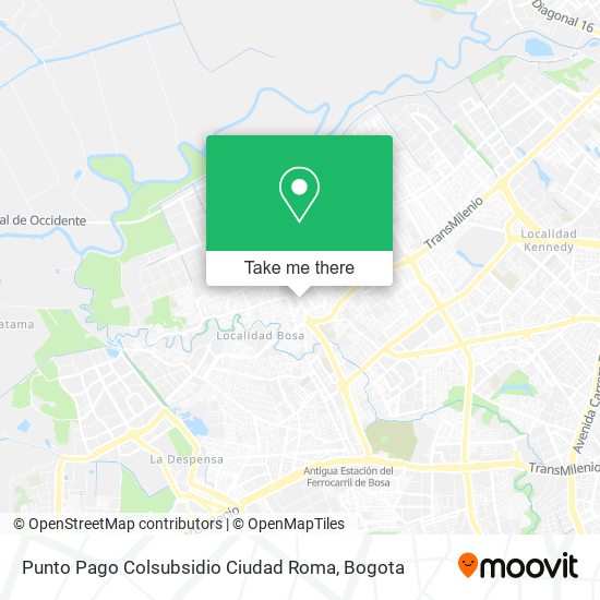 Punto Pago Colsubsidio Ciudad Roma map