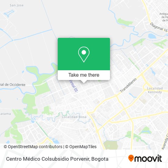 Mapa de Centro Médico Colsubsidio Porvenir