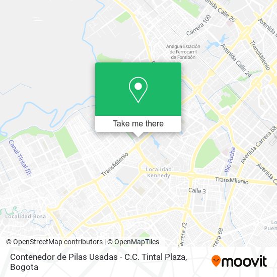Mapa de Contenedor de Pilas Usadas - C.C. Tintal Plaza