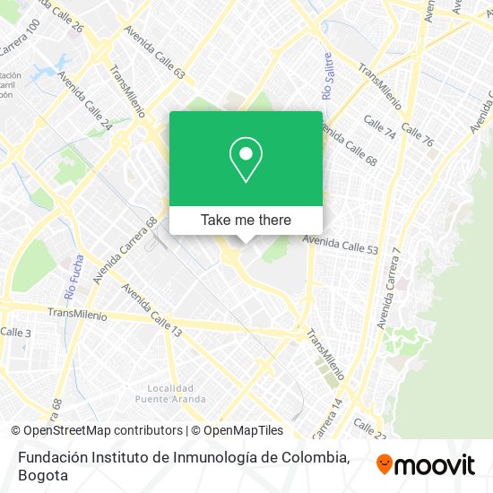 Fundación Instituto de Inmunología de Colombia map