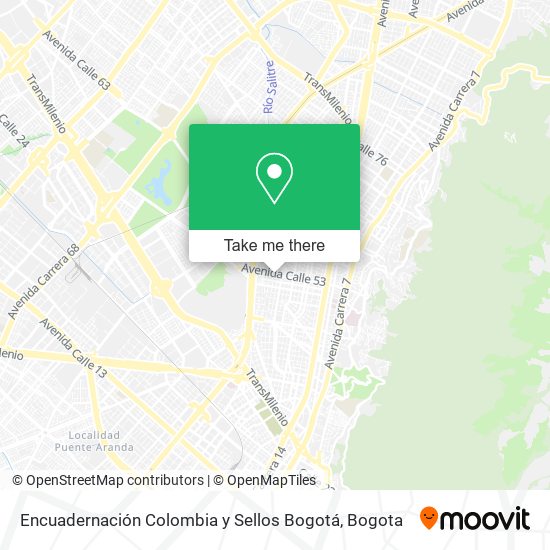 Encuadernación Colombia y Sellos Bogotá map
