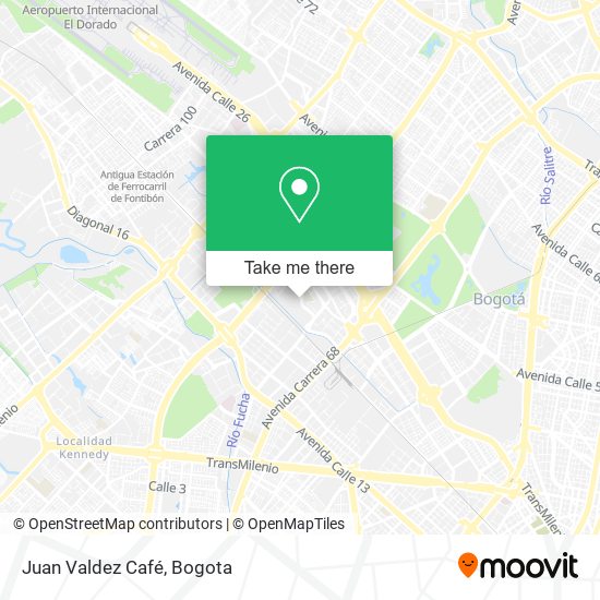 Mapa de Juan Valdez Café
