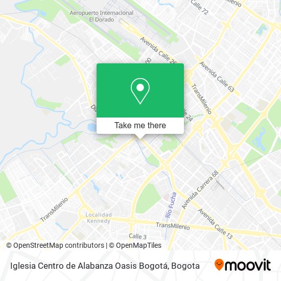 Iglesia Centro de Alabanza Oasis Bogotá map