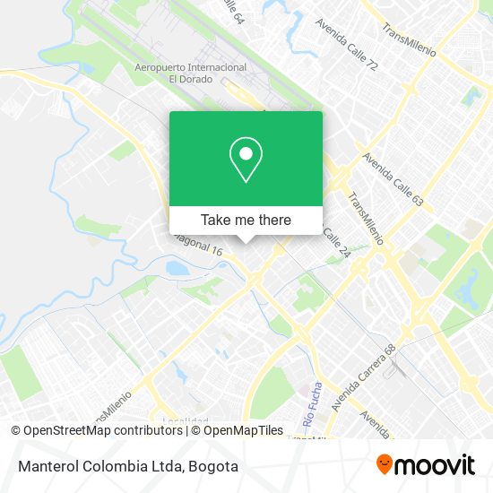 Mapa de Manterol Colombia Ltda