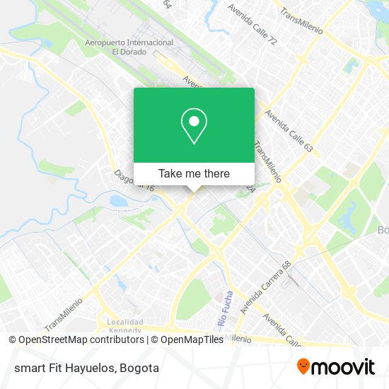 Mapa de smart Fit Hayuelos