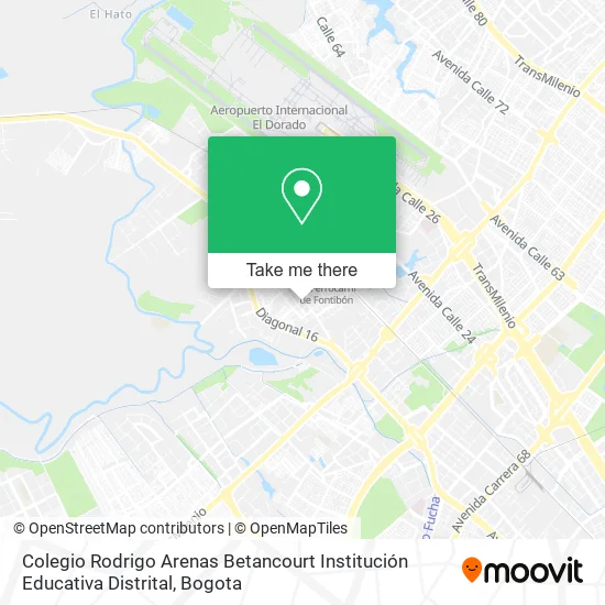 Mapa de Colegio Rodrigo Arenas Betancourt Institución Educativa Distrital