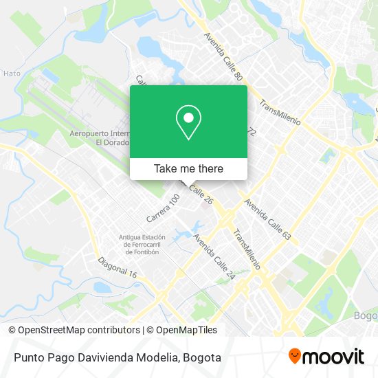 Punto Pago Davivienda Modelia map