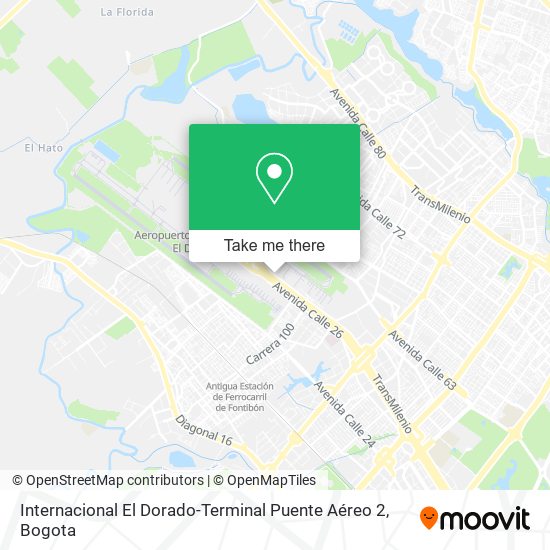Internacional El Dorado-Terminal Puente Aéreo 2 map