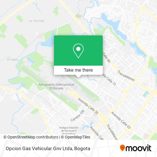 Mapa de Opcion Gas Vehicular Gnv Ltda