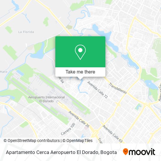 Mapa de Apartamento Cerca Aeropuerto El Dorado
