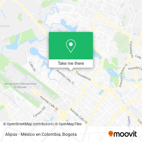 Alipús - México en Colombia map